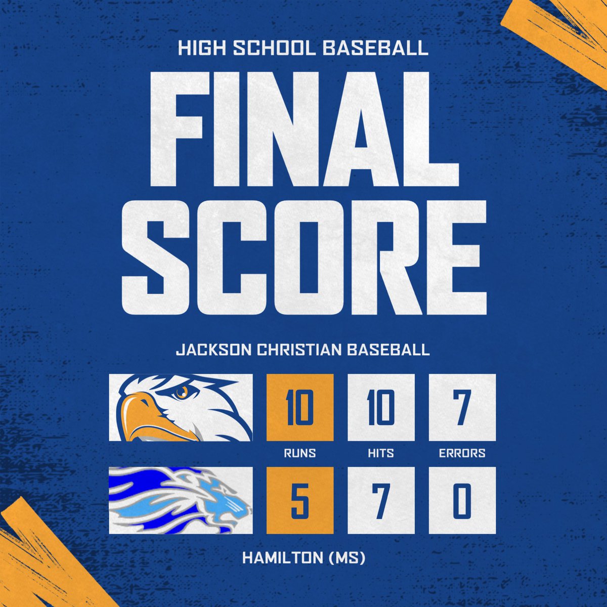 Jackson Christian Baseball tweet media