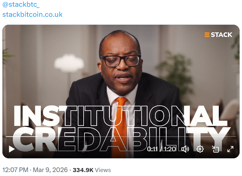 He wants to sell you bitcoin/stack.