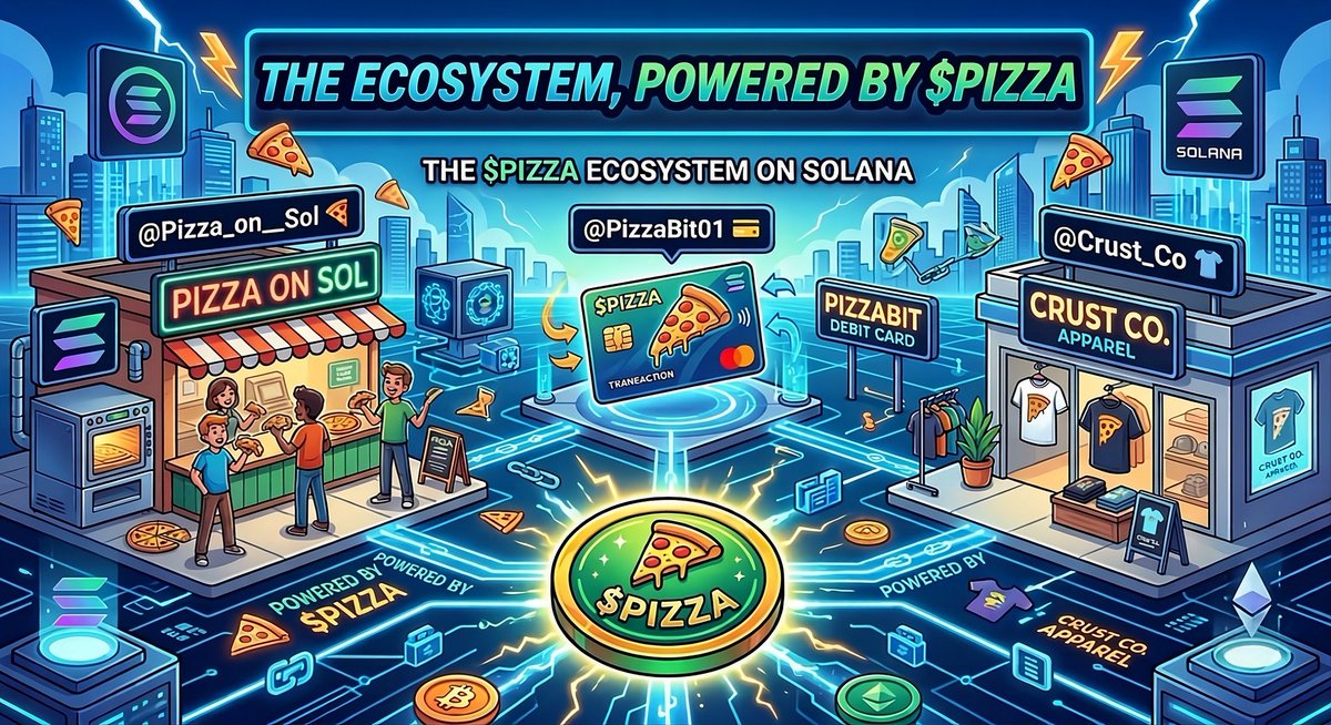 SlipperySlope_7's tweet photo. @CoinMarketCap When a meme coin transcends cycles to deliver genuine IRL utility and a sustainable ecosystem, it ceases to be a trend—it becomes a $50B powerhouse.

​This is the future of $PIZZA. 🍕

​Powering the movement: @Pizza_on__Sol, @PizzaBit01, and @Crust_Co. https://t.co/Urx5tIM8QG