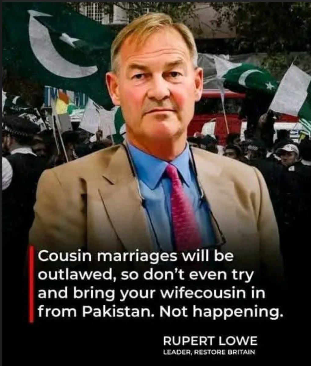 Rupert Lowe outlines Restore Britain’s position on cousin marriage.