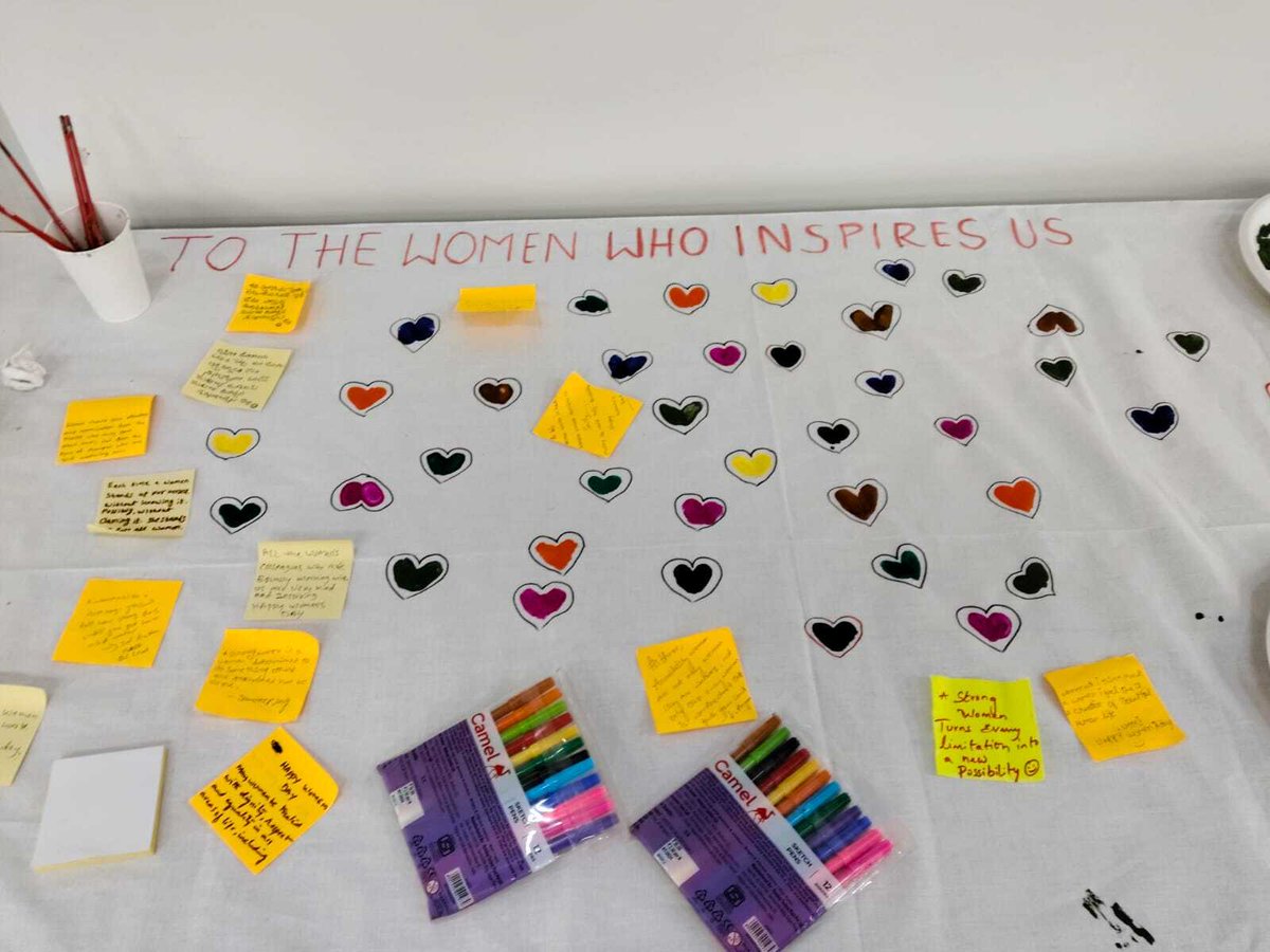 Apex_Content's tweet photo. At Apex, we celebrated #InternationalWomensDay by inviting our women colleagues to leave heart imprints on a cloth dedicated to “The Women Who Inspire Us.” Each mark represented a story of resilience and growth. https://t.co/gRVZhIENnv