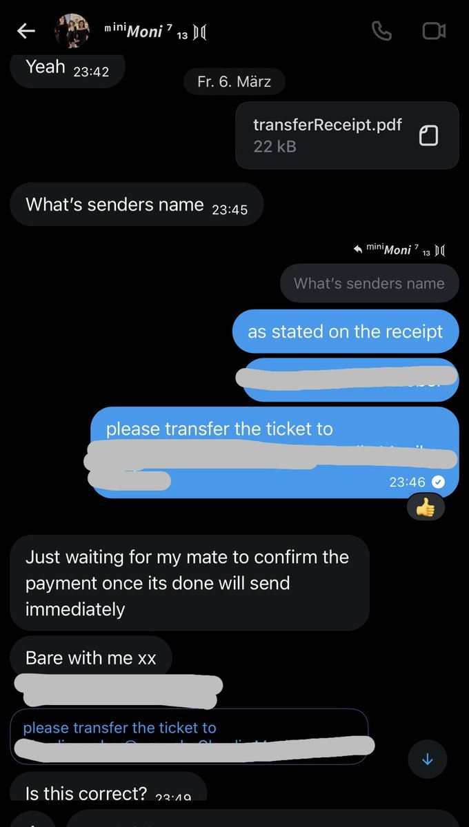 _paperplane__'s tweet photo. scammer alert: @BangtanGalaxysz is trying to sell London tickets
Sent them the money, they claimed they have to ‘refund’ me and proceeded to block.
they are using a bank account under the name of Jacquelyn Elizabeth Malijan
please be careful
#btsticketscam
#875ticketscam https://t.co/7REqMwIc8N