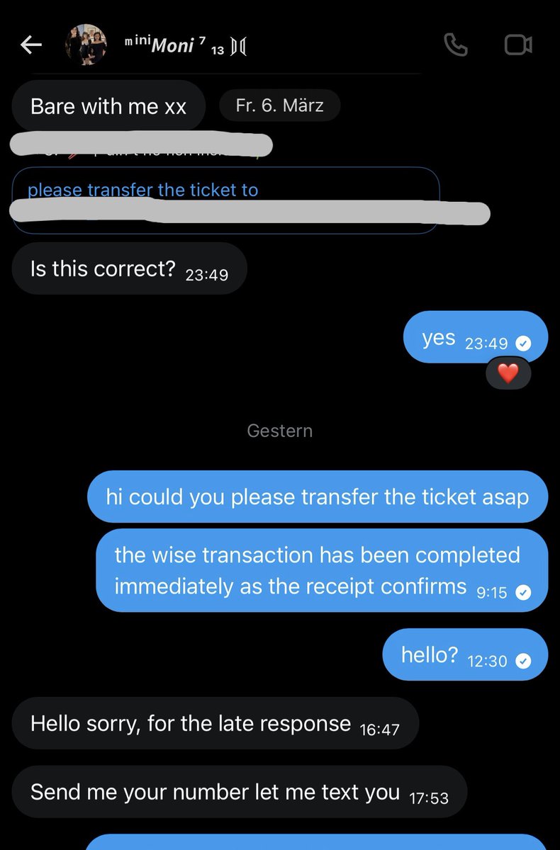 _paperplane__'s tweet photo. scammer alert: @BangtanGalaxysz is trying to sell London tickets
Sent them the money, they claimed they have to ‘refund’ me and proceeded to block.
they are using a bank account under the name of Jacquelyn Elizabeth Malijan
please be careful
#btsticketscam
#875ticketscam https://t.co/7REqMwIc8N