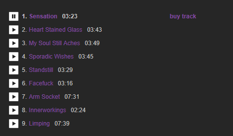ghostofmywinter's tweet photo. The track list for the new album: "Voodoo Doll" https://t.co/0is7ftJCMm