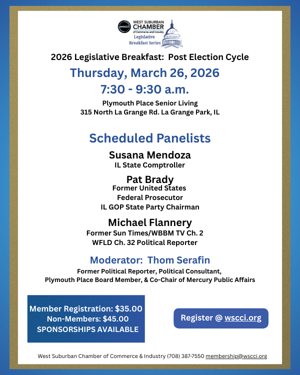 WSCCI_IL's tweet image. Policy decisions shape the business climate — make sure you’re informed. Our #LegislativeBreakfast features expert panelists sharing key insights on the post-election environment and what’s ahead. #ILPolitics #IllinoisBusiness  Visit wscci.org