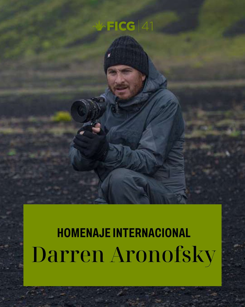 FICGoficial's tweet photo. En el #FICG41 celebraremos la trayectoria del director Darren Aronofsky con el Homenaje Internacional. 🎬

Una voz imprescindible del cine contemporáneo, cuya obra ha dejado una huella profunda en la forma de contar historias en la pantalla.

Nos vemos del 17 al 25 de abril en el lugar para tu historia. ✨