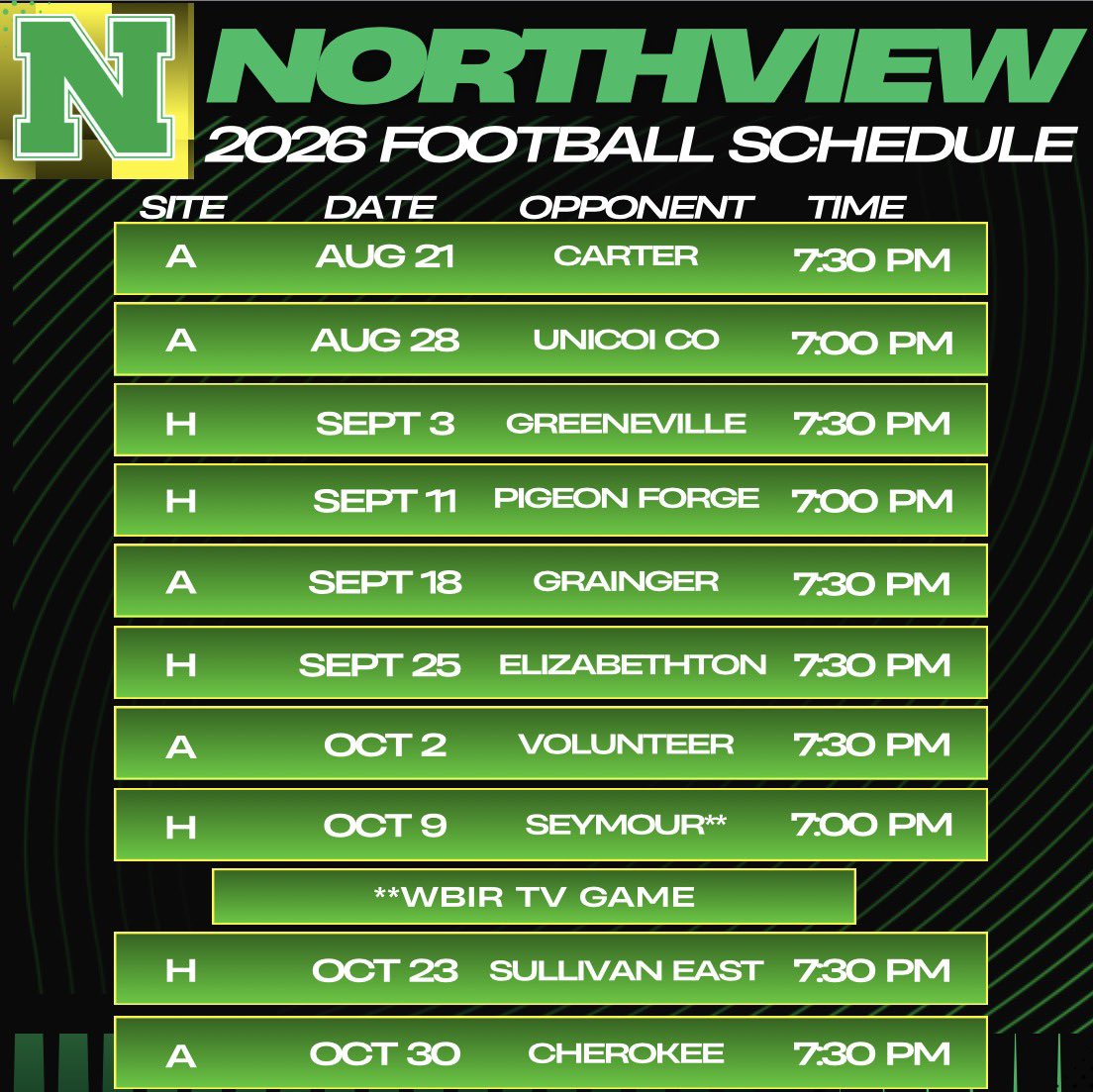 Northview Football - Kodak, TN tweet media
