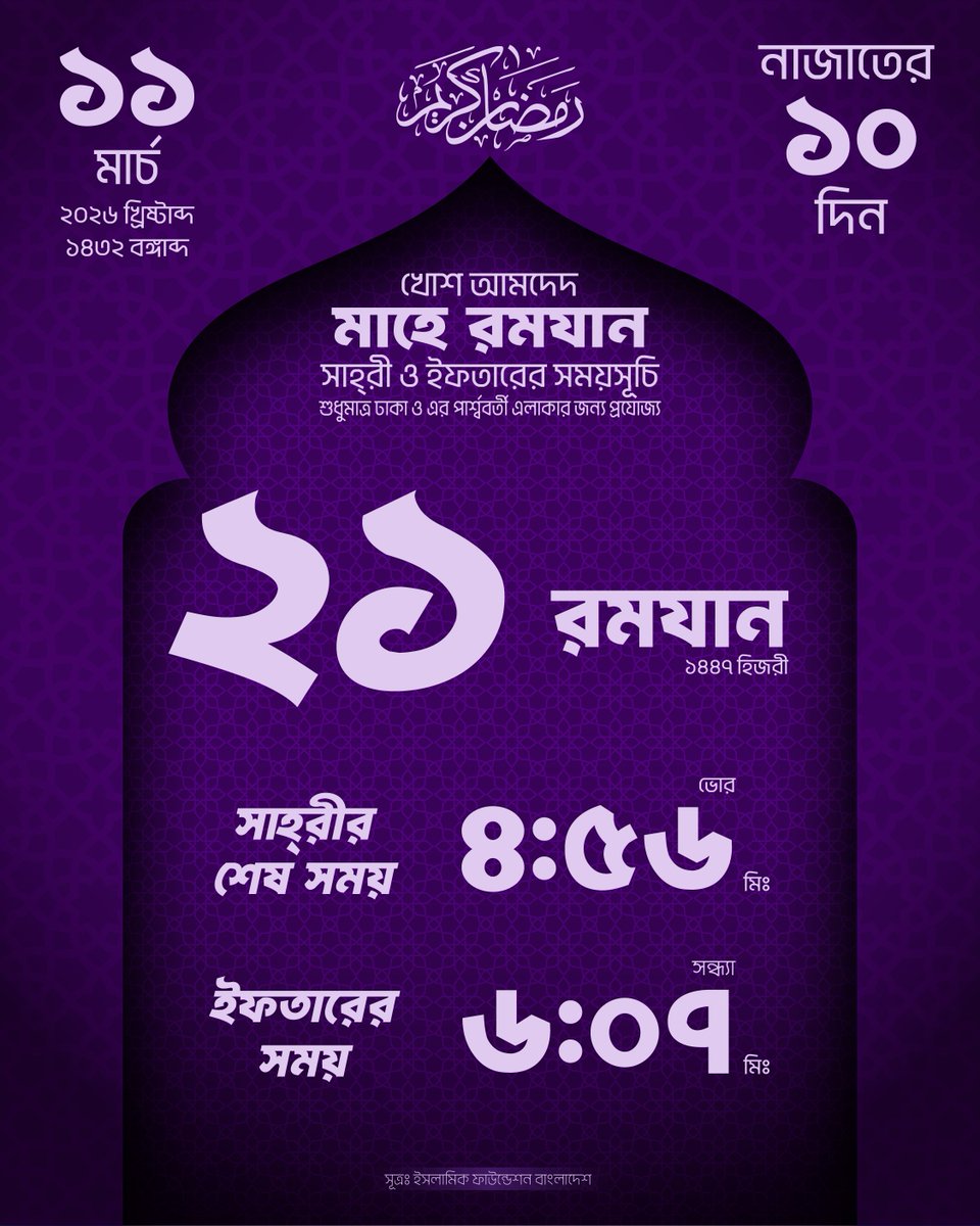 im_junayed's tweet photo. খোশ আমদেদ মাহে রমযান। 🌙

#রমজান২০২৬ #ramadan2026 #Dhakaramadan #sehritime #iftartime https://t.co/eD3BbCEj7m