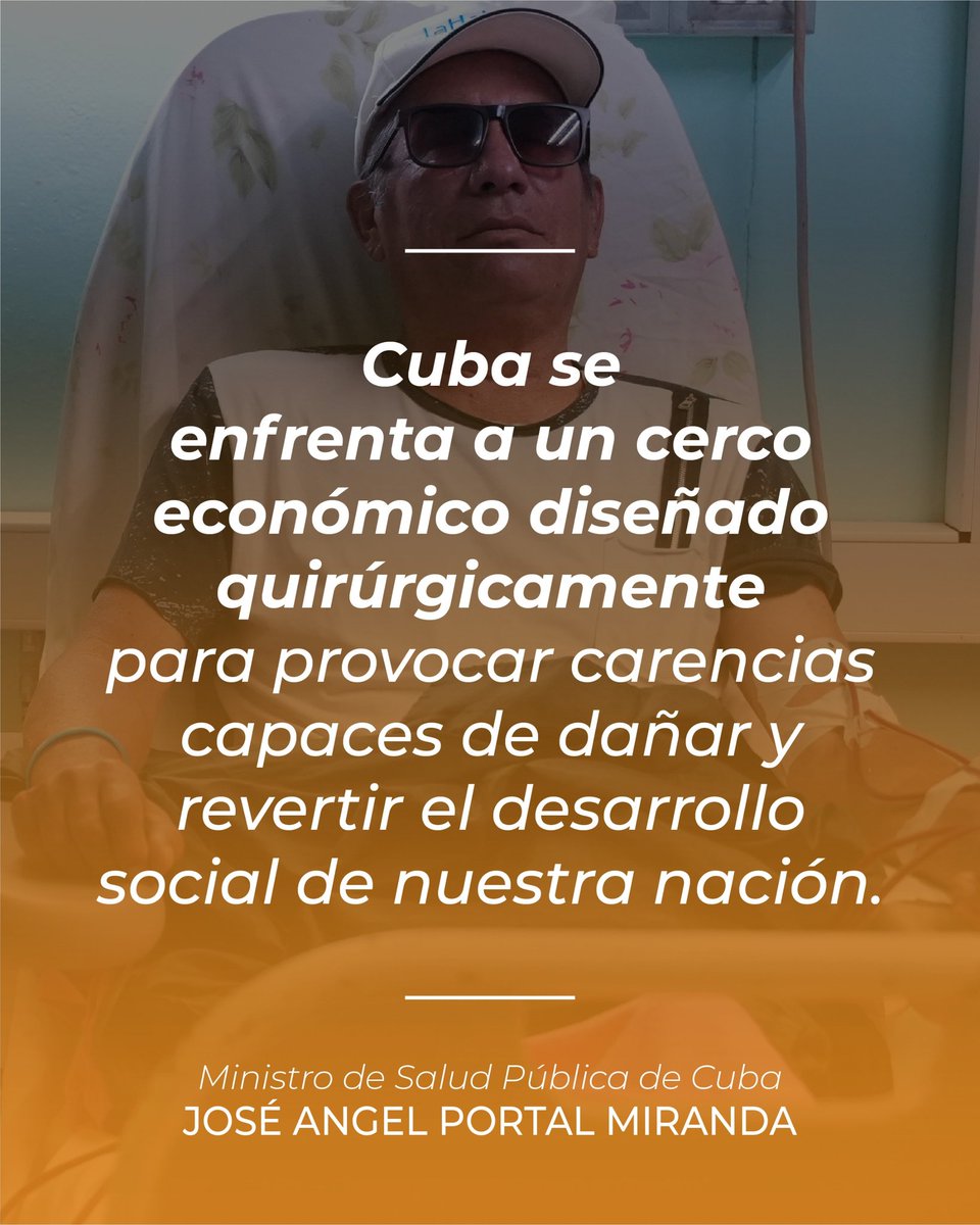 🇨🇺| La Salud Pública es un derecho humano fundamental, que no debería estar condicionado por disputas políticas ni por el uso de la energía como instrumento de coacción.  

José Ángel Portal Miranda, ministro de Salud Pública de Cuba.