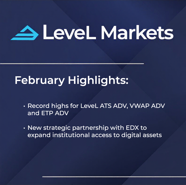levelmarkets's tweet photo. Record highs and a new partnership add up to a strong February for LeveL Markets💪 https://t.co/D5kDph4WJ4