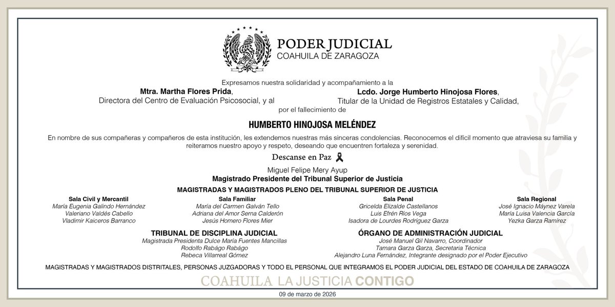 Poder Judicial Coah tweet media