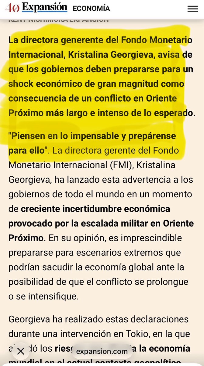 🔴 ALERTA : Prepararse para lo “impensable” advierte el FMI , por eso ⁦<a href="/Claudiashein/">Claudia Sheinbaum Pardo</a>⁩ NO tocó el tema en la Mañanera . Tenemos un ⁦<a href="/Banxico/">Banco de México</a>⁩ INÚTIL Y SUBORDINADO . Será difícil las “pobres” finanzas del gobierno amenazan los programas sociales .