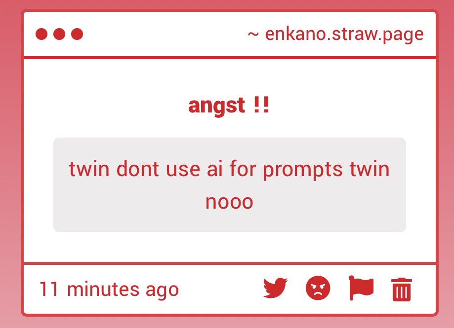 enkanokraii's tweet image. it’s not ai it’s the “your ai slop bores me” site :p