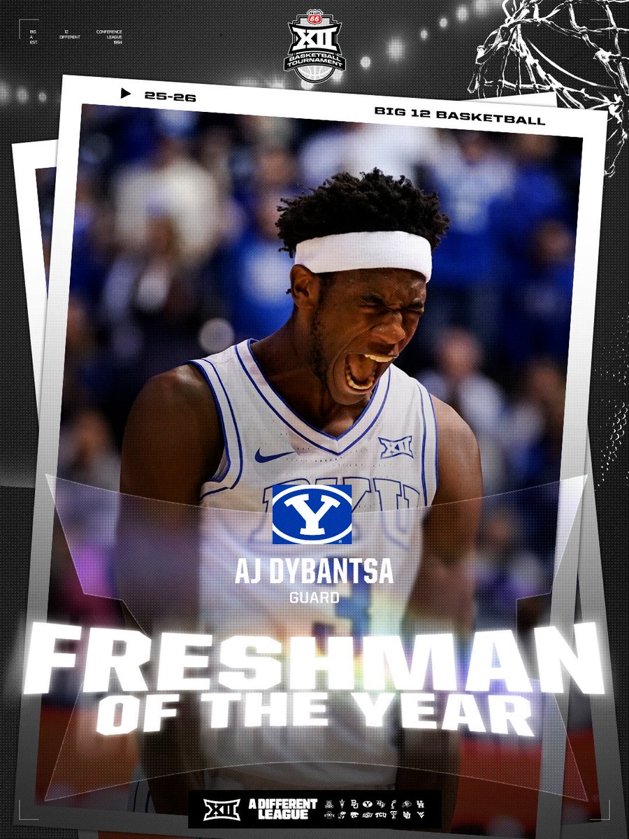 2025-26 #Big12MBB Freshman of the Year ⭐️

AJ Dybantsa | <a href="/BYUMBB/">BYU Men's Basketball</a>