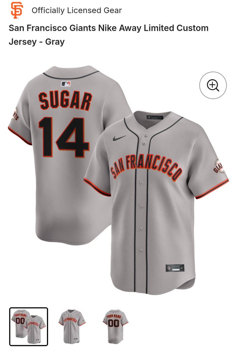 memoaranda14's tweet photo. @Fanatics @Nike @NBCSGiants Is the away limited jersey going to be produced ever again? https://t.co/13geyZx7qm