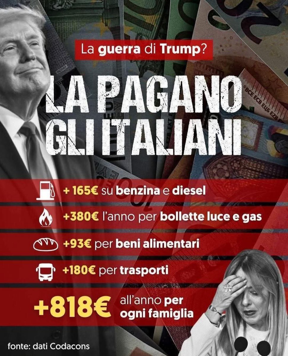 Europeo91785337's tweet photo. #Meloni non è la Merkel e neanche #Sanchez o #Conte. Del resto si è ritrovata a Chigi , solo perché si è avvantaggiata da restare all'opposizione del governo Draghi ,  restando a galleggiare grazie ai soldi del Pnrr ed ora i nodi vengono al pettine! @ottoemezzo #ottoemezzo https://t.co/YDpbtct6oH
