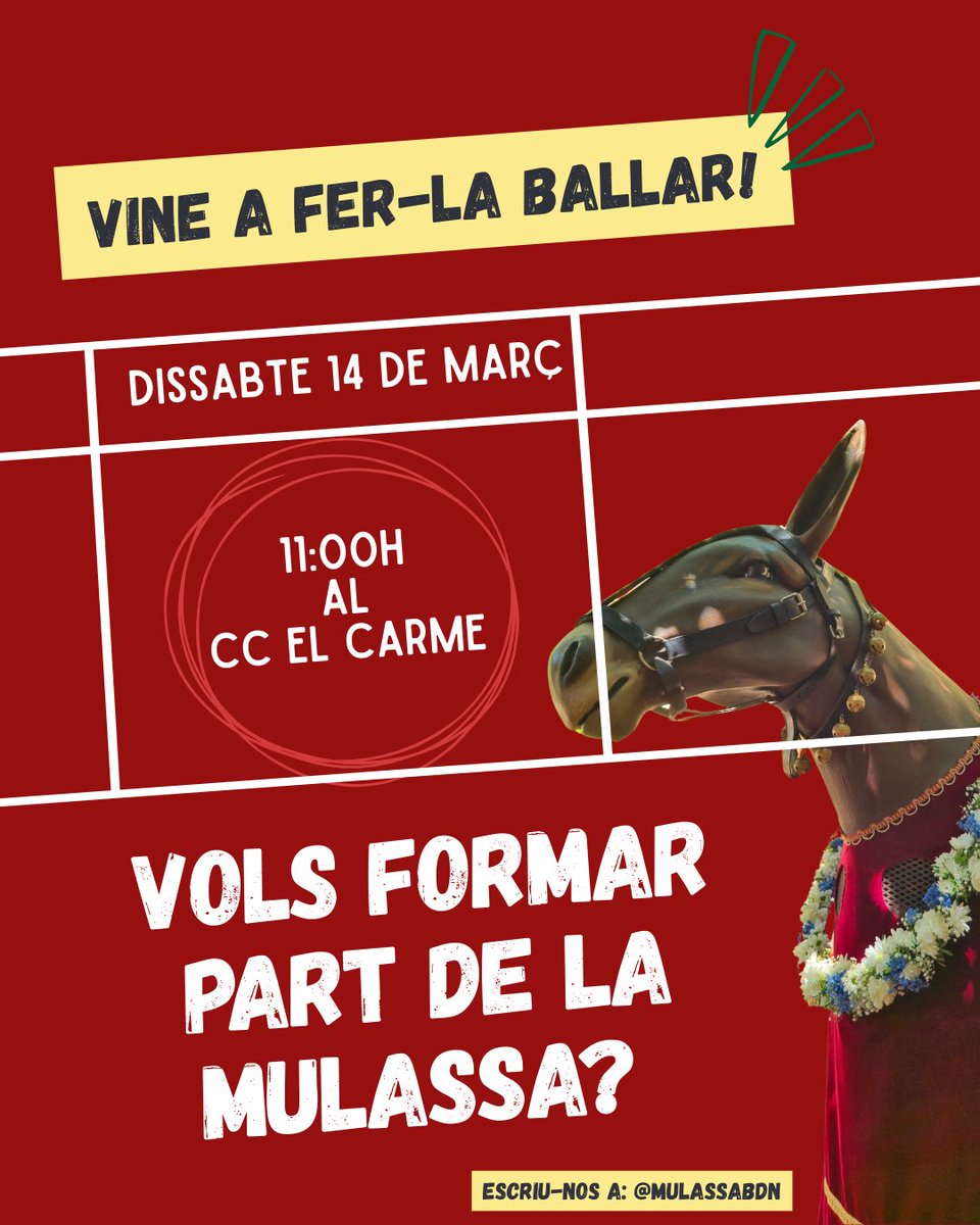 mulassabdn's tweet photo. Ja s'acosten les Festes de Maig, i dissabte comencem assajos!🔥
Si tens ganes de fer-me ballar, pots escriure'm un DM per a saber més informació.
Ens veiem dissabte!🎉 https://t.co/Pp2PB9rqHn