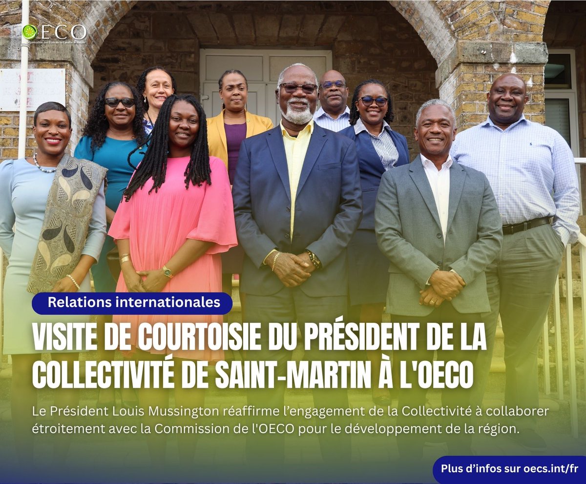 🤝 Le Président Louis Mussington a rencontré la Commission de l'OECO pour réaffirmer l'engagement de Saint-Martin envers le progrès régional : éducation, agriculture, eau et connectivité. 🌎
🔗 En savoir plus : prez.ly/Iw8d