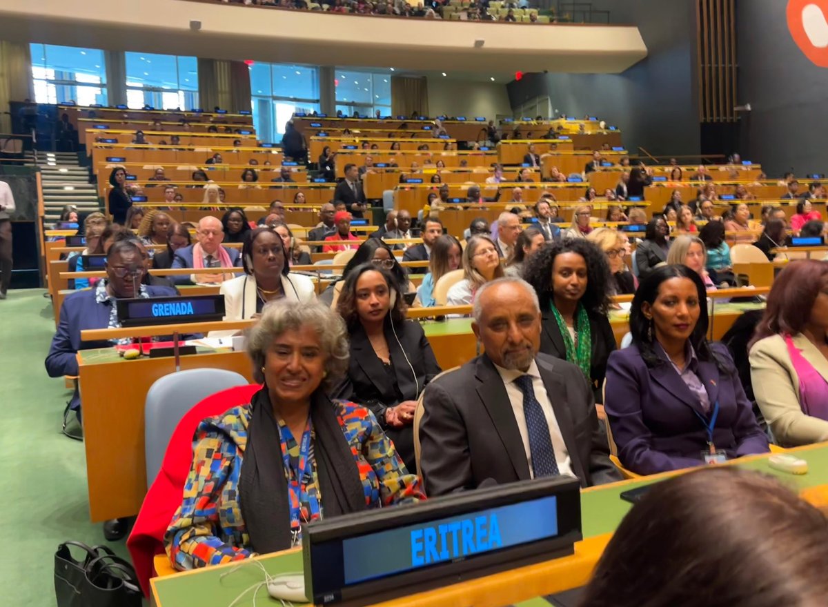 Eritrea_UN's tweet photo. Today, the #Eritrean Delegation proudly joins the global community at the official opening session of #CSW70 under the theme: “Strengthening justice systems to be inclusive , accessible, and fully responsive to the needs of women and girls.”

🇪🇷🇺🇳 https://t.co/YfqKqjqyWc
