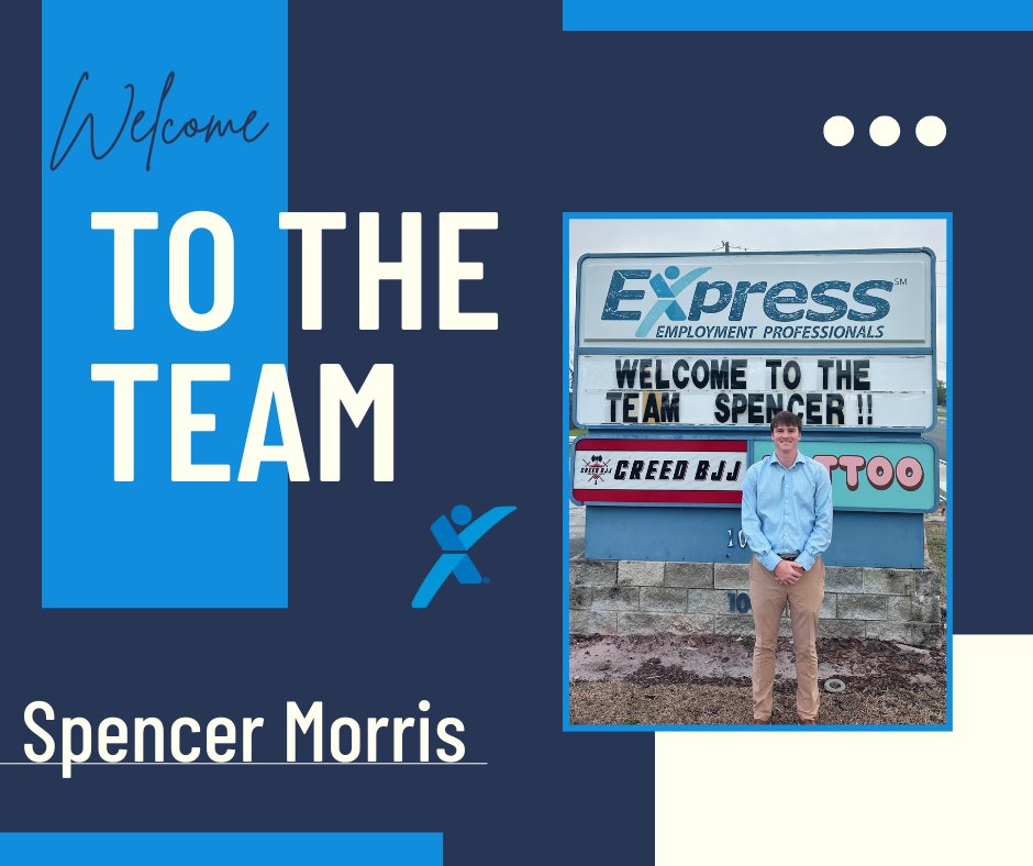 We'd like to welcome Spencer Morris to the Express Ocala Team! He will be joining us as an emerging entrepreneur for a one year mentorship program. We are excited to get him started and share what makes Team Ocala special! #ExpressOcala