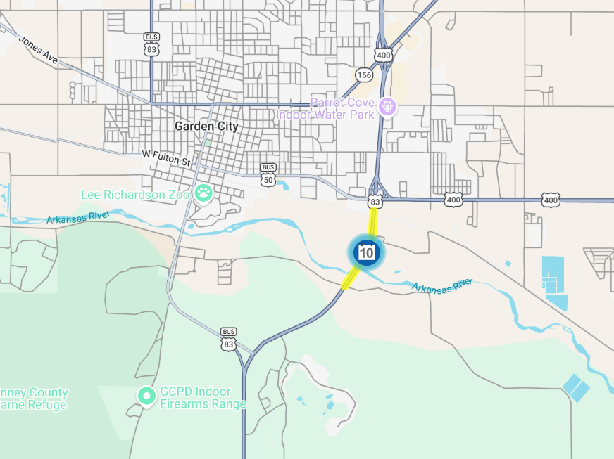 SWKansasKDOT's tweet photo. Starting tomorrow (03/10), bridge repairs will begin on U.S. 83 just south of Garden City. Expect one-lane traffic directed by a pilot car, and please note that a 14ft width restriction will be in place. Work starts at 9am and is expected to be completed by the end of this week. https://t.co/hJzVh8RcaO