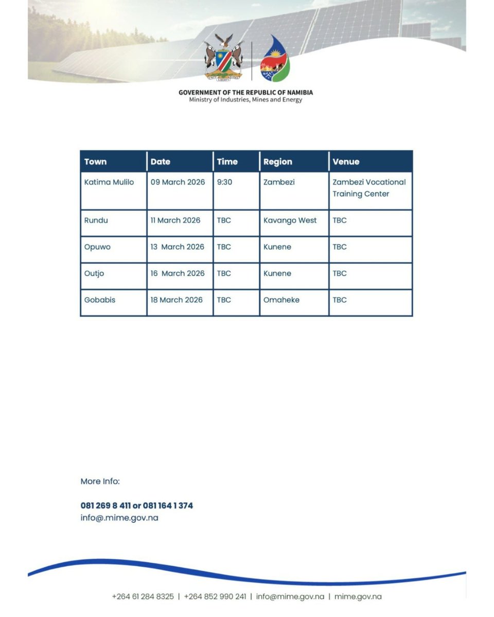 Ministry of Industries, Mines and Energy (MIME) tweet media