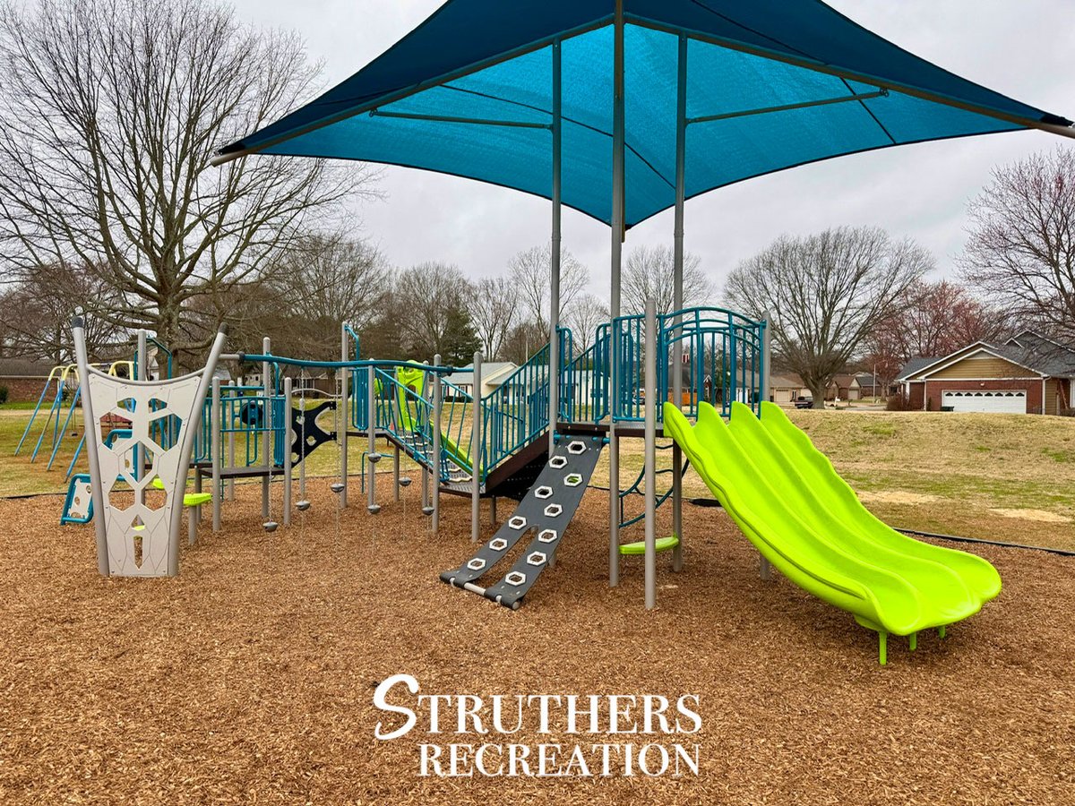 😎 Playtime just got better at Homestead Park, Madison, AL!

This shaded <a href="/GameTimePlay/">GameTime</a> playground features:

Triple Slide &amp; Swerve Slide

Kai &amp; Erratic Climbers

Jungle Vine Link, Musical Bongos, Therapeutic Rings +

📸 See it all: struthersrecreation.com/gallery/homest…
#StruthersRecreation