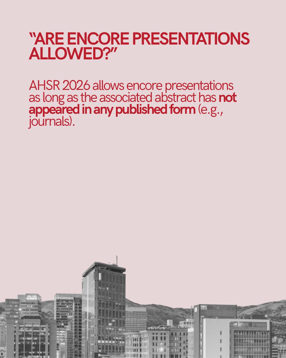 AHSR Conference tweet media