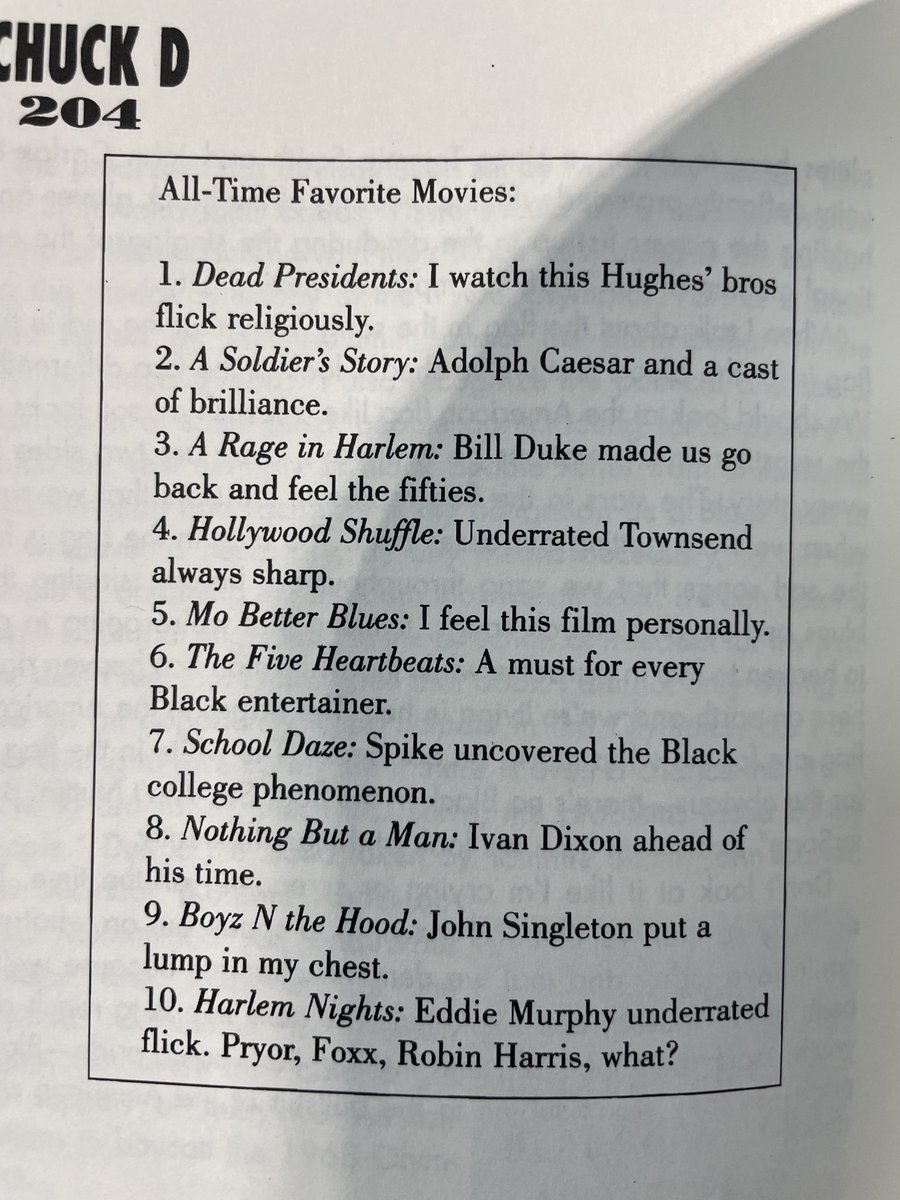 Chuck D’s top 10 movies is great