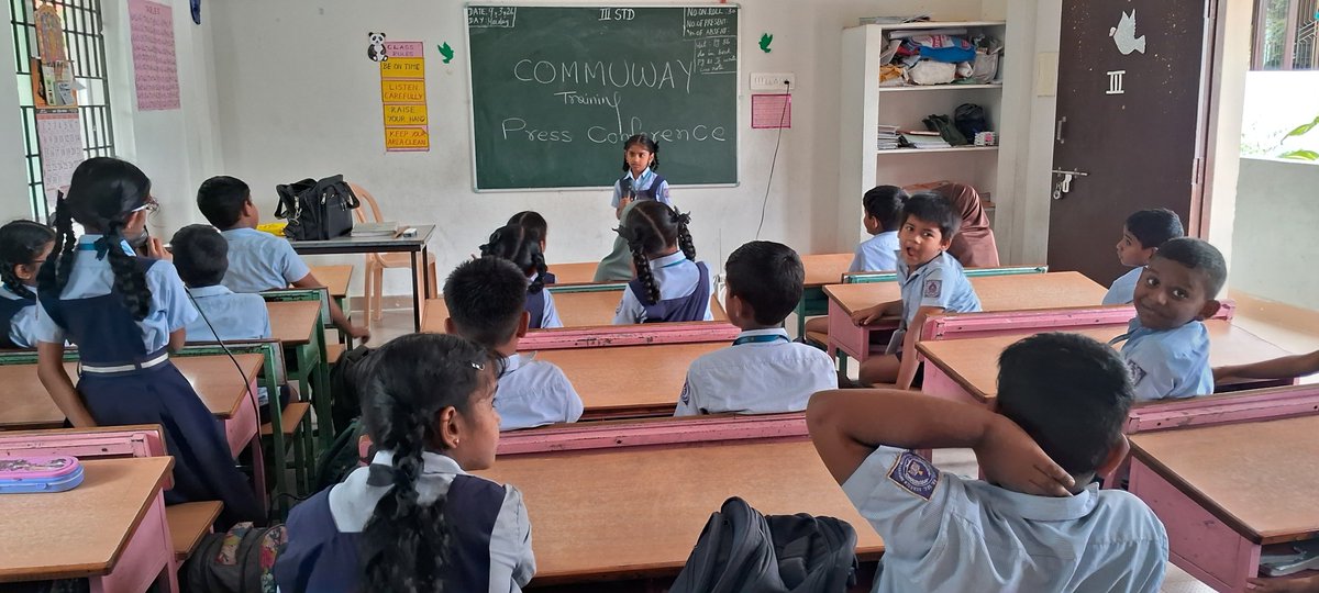 kantesh16's tweet photo. In order to build confidence, character, curiosity and competence among younger generation, COMMUWAY organises a quasi-Press Confenrence for children so that children could develop their ability and capability of presentation, questioning and interpretation.
#Training
#2047 https://t.co/dCQTUbImeO