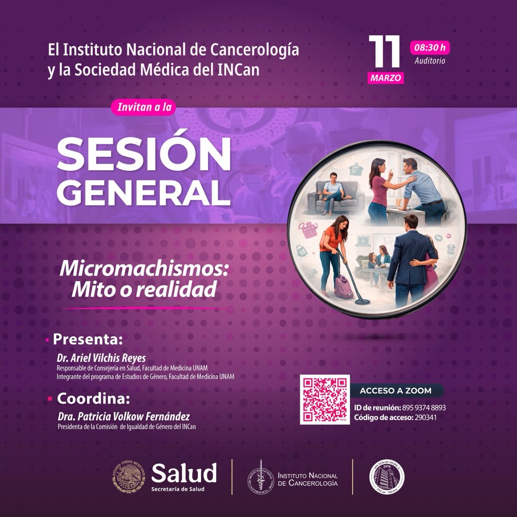 CIGen23's tweet photo. No te pierdas la sesión General en conmemoración al día de la mujer 
📅11 de marzo
📍Auditorio INCan
🕗8:30 hrs https://t.co/9RZ65RusK2