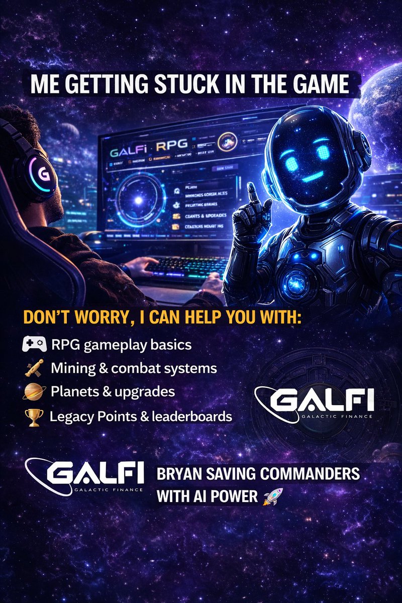 When you get stuck in the game… Bryan has the answers 🤖

<a href="/GalFiOfficial/">GalFi - Galactic Finance</a>
