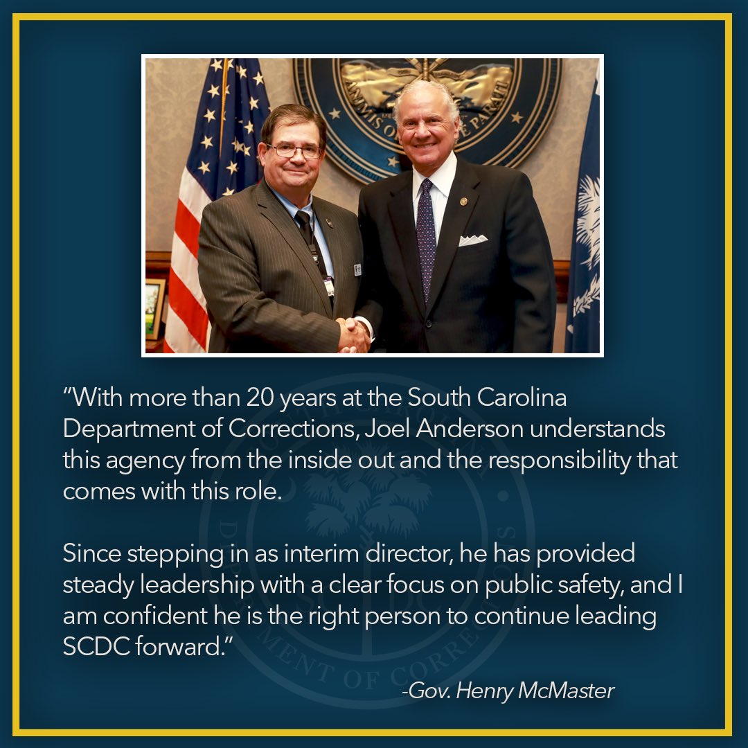 S.C. Department of Corrections tweet media