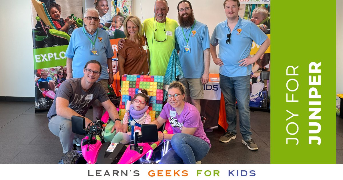 Juniper loves movement, but any controlled movement is difficult for her.  Then, her dad mentioned that Juniper has better control of her feet.  Juniper now has a car she can make “go” with her foot.  The joy she finds in moving reminds us why this work matters so much.