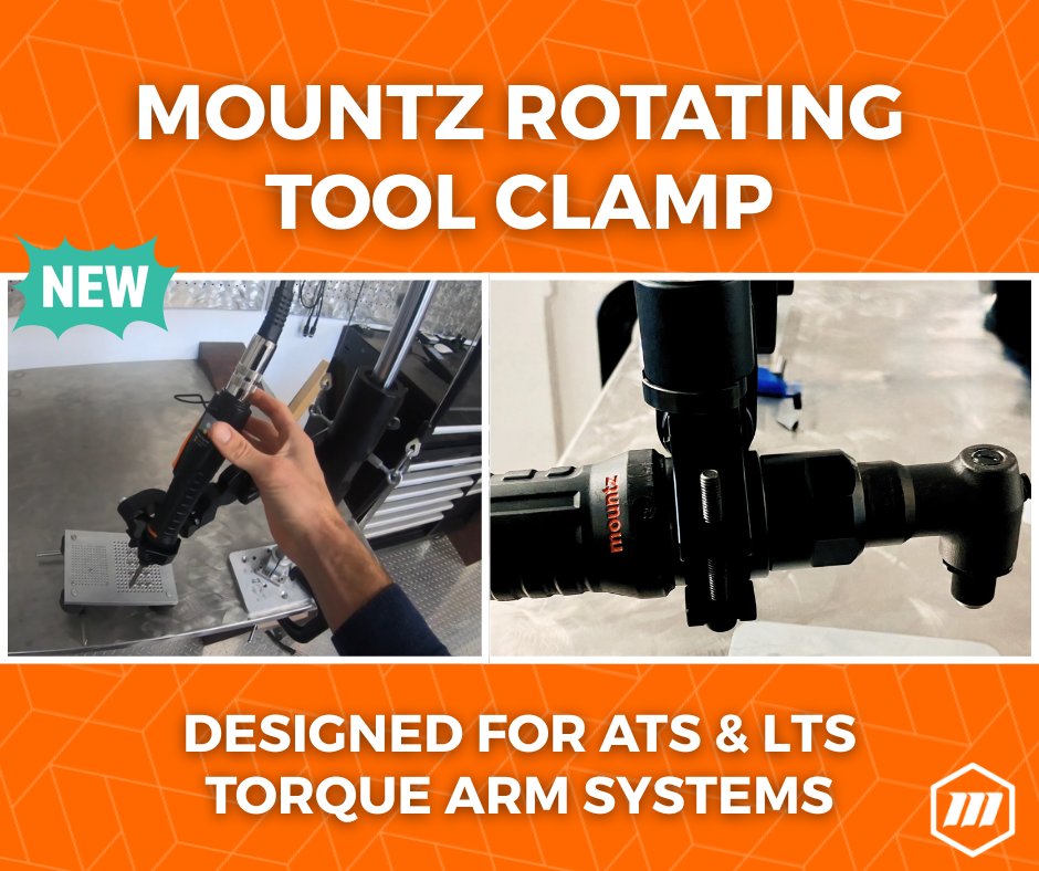 mountztorque's tweet image. A torque arm improves control.
A rotating clamp improves flexibility.
Together, they improve performance.

Our Rotating Tool Clamp provides greater positioning freedom without sacrificing stability or repeatability.
hubs.la/Q044yxcK0

#Ergonomics #Manufacturing #Mountz