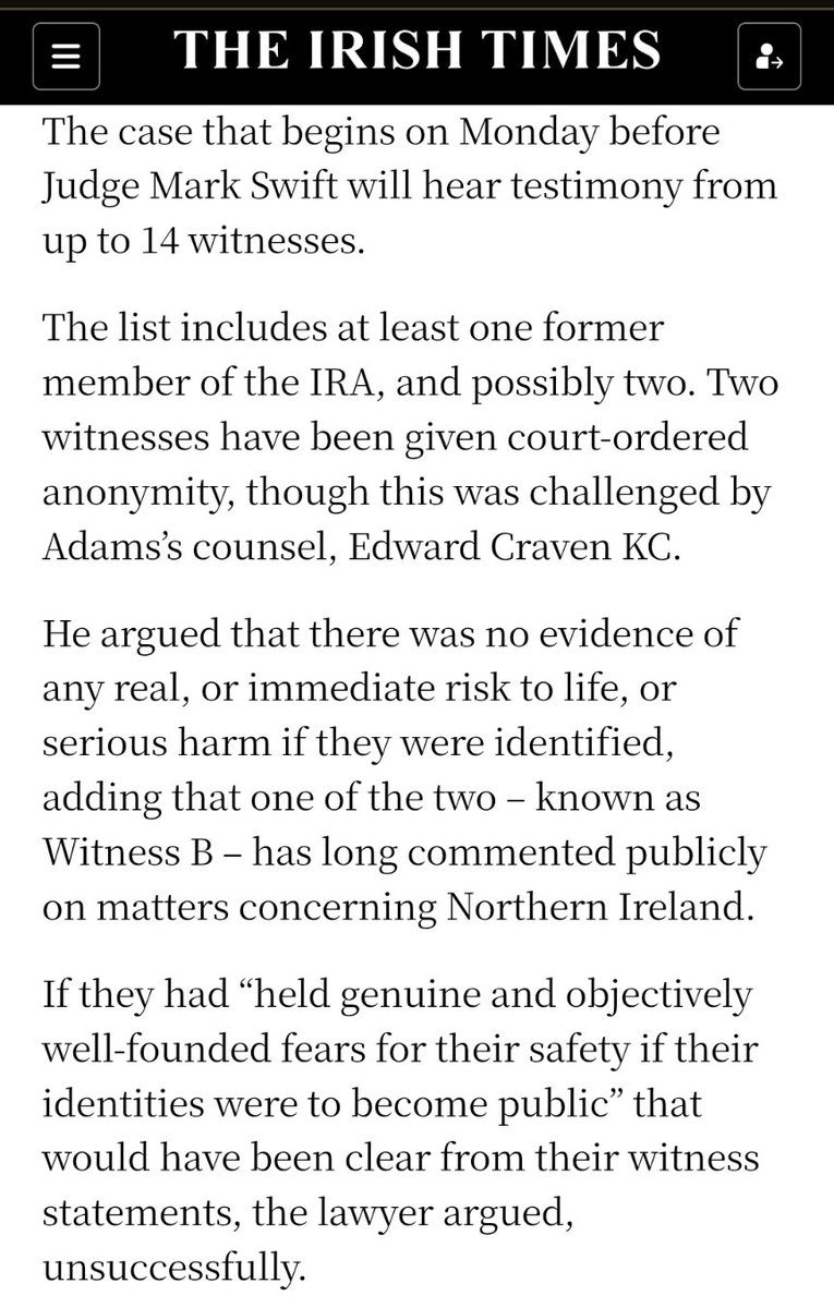 newpeteV1's tweet photo. Gerry Adams doesn't do anything unintentionally. 

When he wears a bullet-proof to court - and in such a way as to make sure it is visible for reporters - he does not fear for his safety, he is sending a message to the two anonymous witnesses.

This is still a dangerous game. https://t.co/2WUa3TBhN1