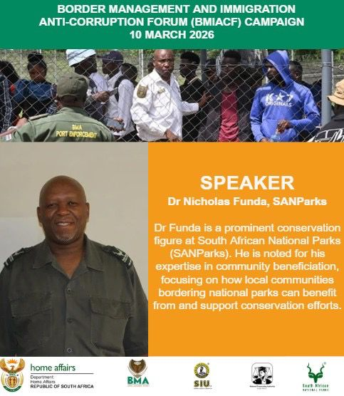 TheBMA_SA's tweet photo. The last leg of the Border Management and Immigration Anti-Corruption Forum (BMIACF) campaign in the 2025/2026 financial year will be held tomorrow ,  10 March at Maseru Bridge Port of Entry. The campaign aims to raise awareness against corruption at South Africa’s ports of entry, mobilise travellers and other stakeholders to take a stand firm against corruption and associated corrupt activities.