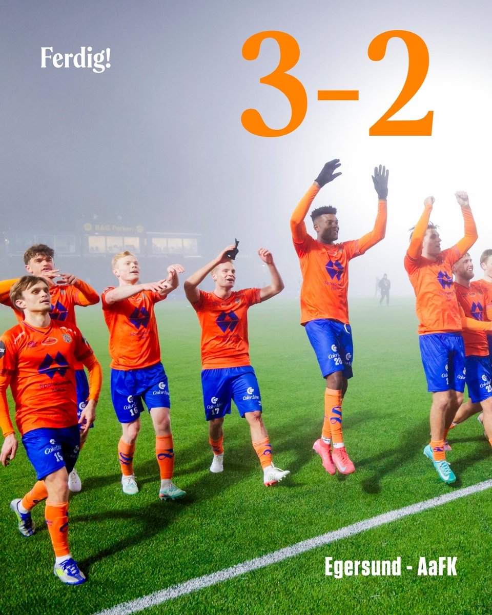 AalesundsFK's tweet photo. VIDERE I NM! 🧡

Vi vinner 3-2 på bortebane mot Egersund etter scoringer av Kristian Lonebu, Elias Myrlid og Ivan Djantou! 😍

Nå venter Viking borte i kvartfinale, men først - serieåpning mot LSK på søndag!!

🎟️ - https://t.co/CNMN8ewUsw https://t.co/qJQyYDoWWG