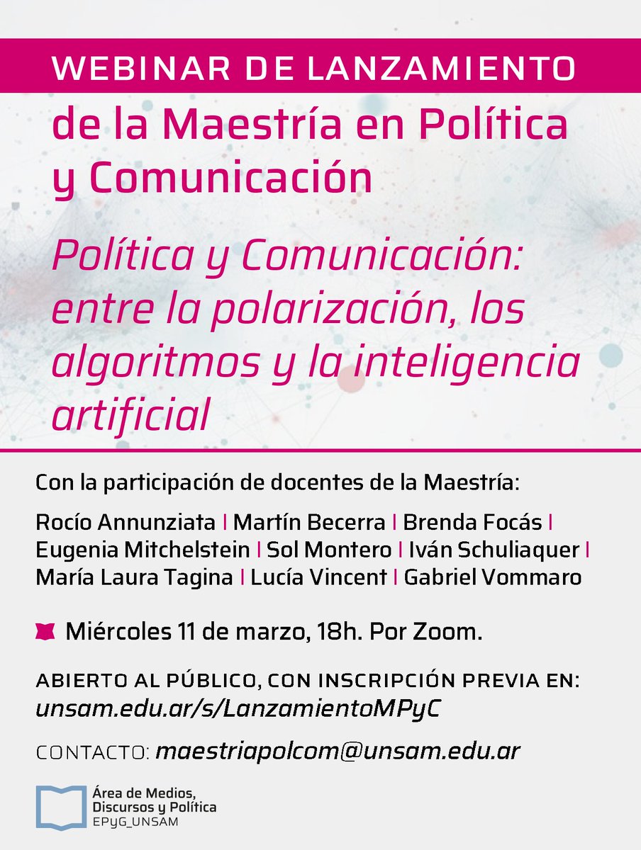 Escuela de Política y Gobierno UNSAM tweet media