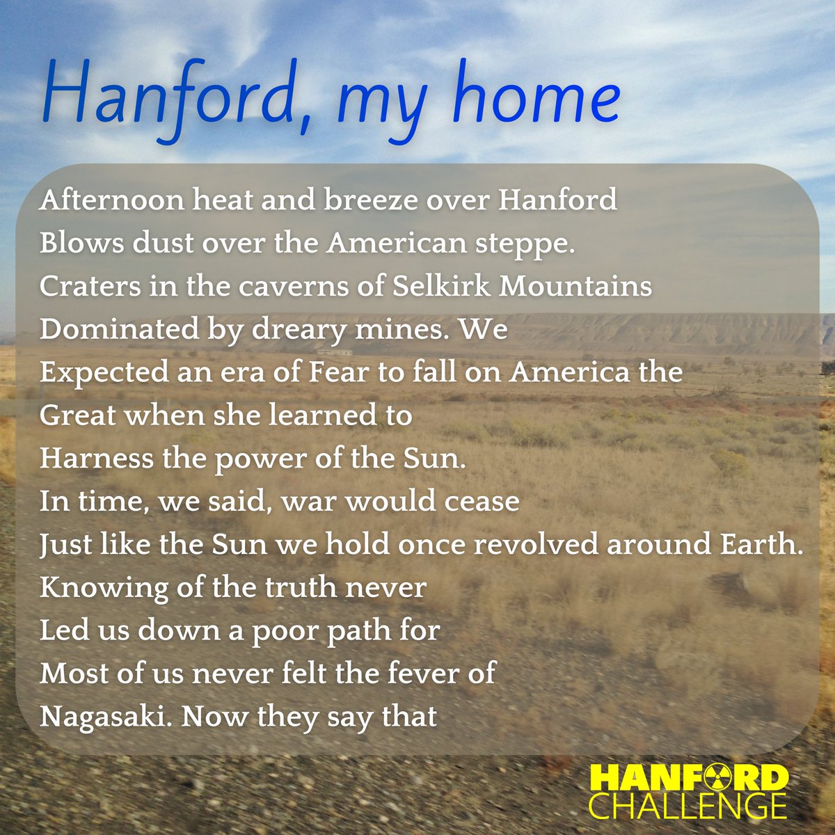 Hanford Challenge tweet media