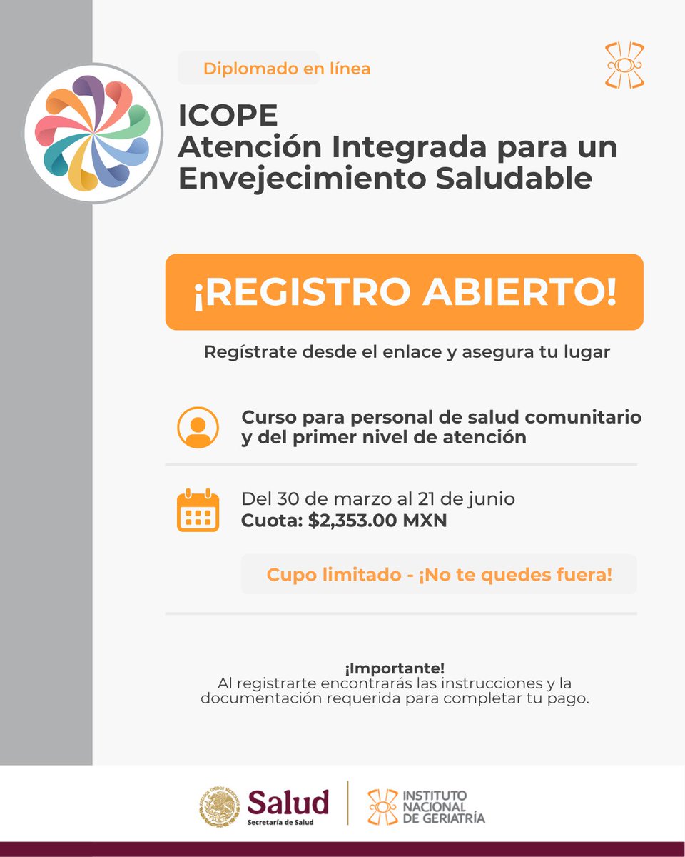 Instituto Nacional de Geriatría - México tweet media