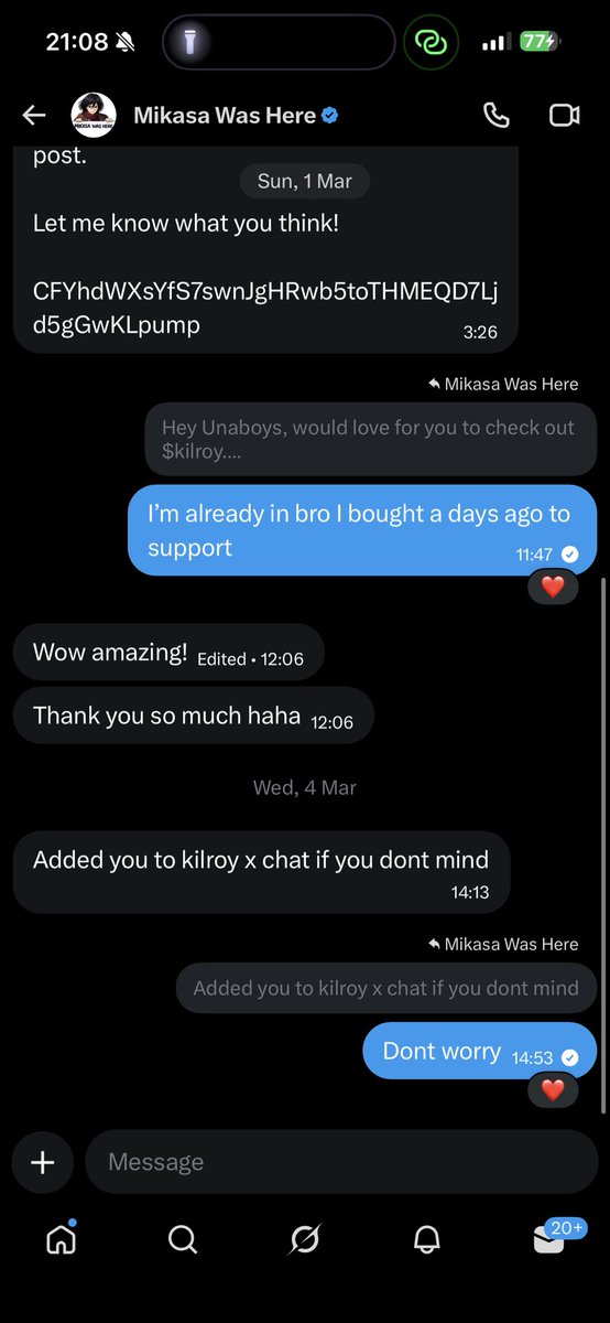 unaboysweb3's tweet photo. When someone sends you a coin, just buy it , even if it’s only for 1k

One day, you’ll realize it was the best decision you ever made.

If you don’t believe in the project yet, believe in your friend’s conviction.

great work @OnlyLJC @mikasasolslayer 

send $KILROY https://t.co/i7k3DN7KRj