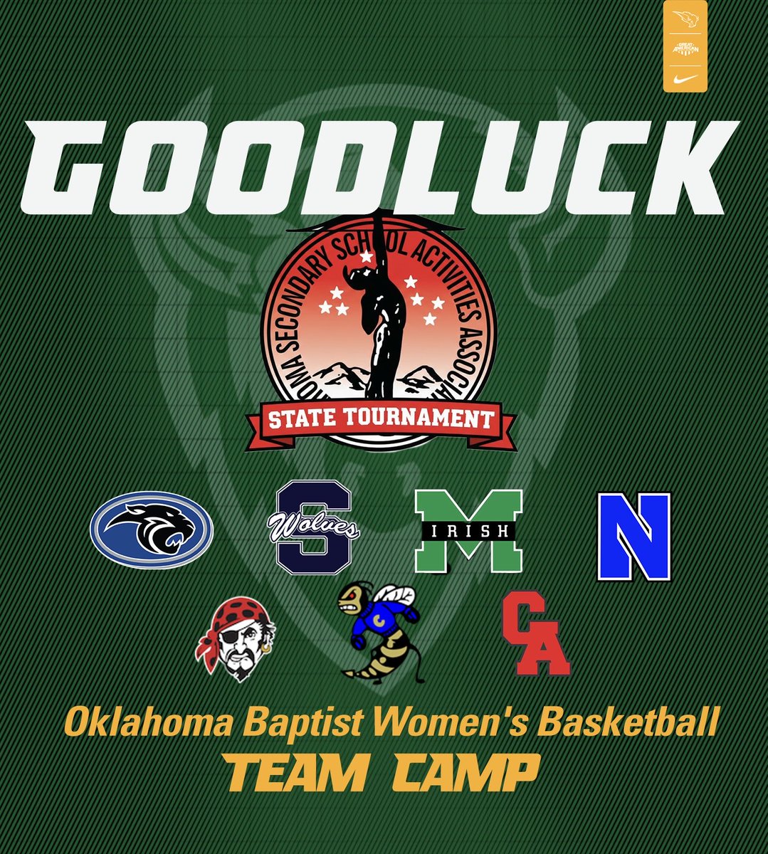 OBU_WBBall's tweet image. Goodluck to all the teams that have competed in the OBU Team Camp, as they have punched their ticket to the Oklahoma High School State Tournament!🎟️🏀🏆

#OnToVictory
