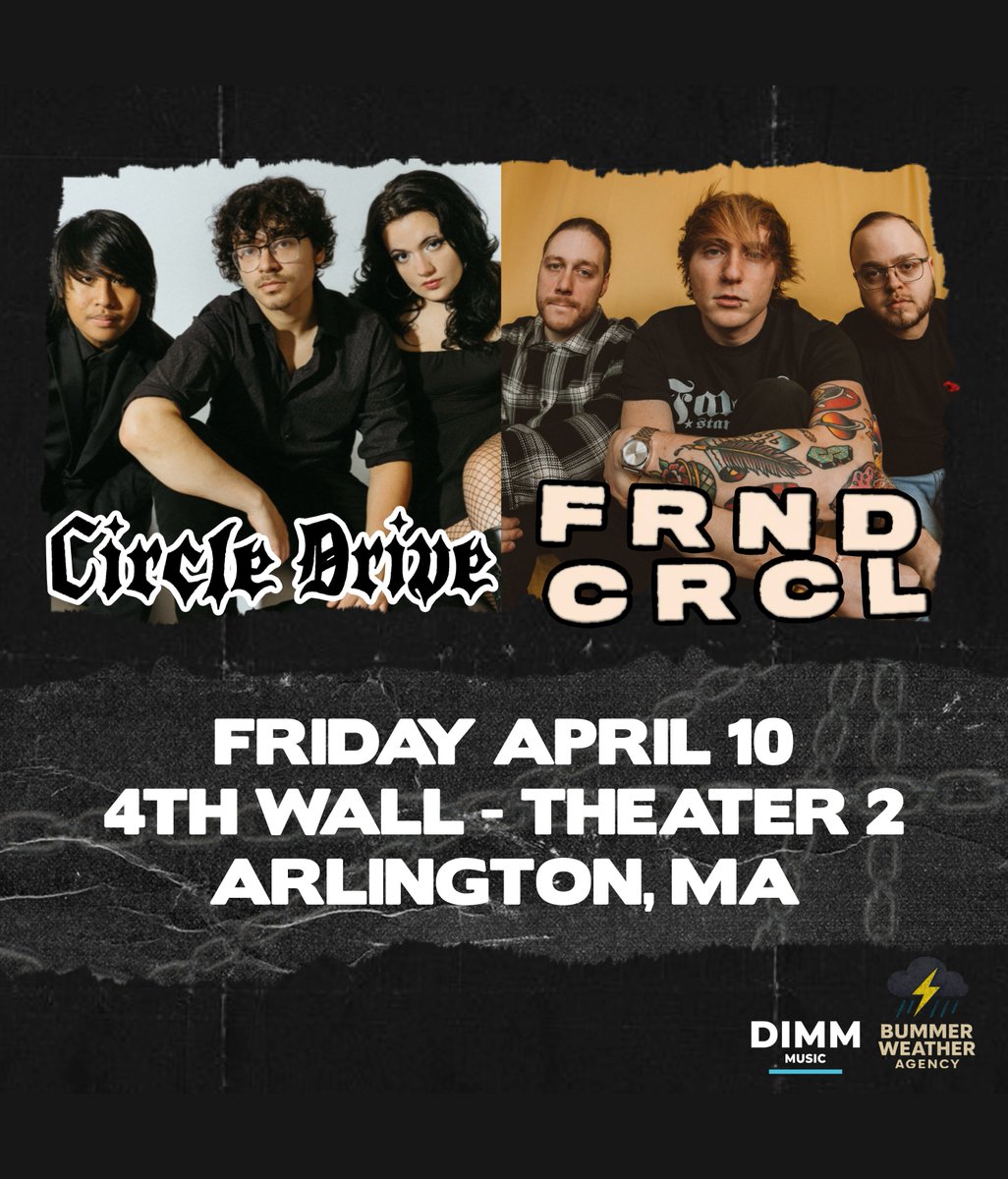 get2thegigbos's tweet photo. Pop Punk comes to Arlington next month!

Don't miss Circle Drive &amp; @FRNDCRCL at The 4th Wall!

Secure your spot: https://t.co/SSYb5wsC2j https://t.co/PfZkGtzTo6