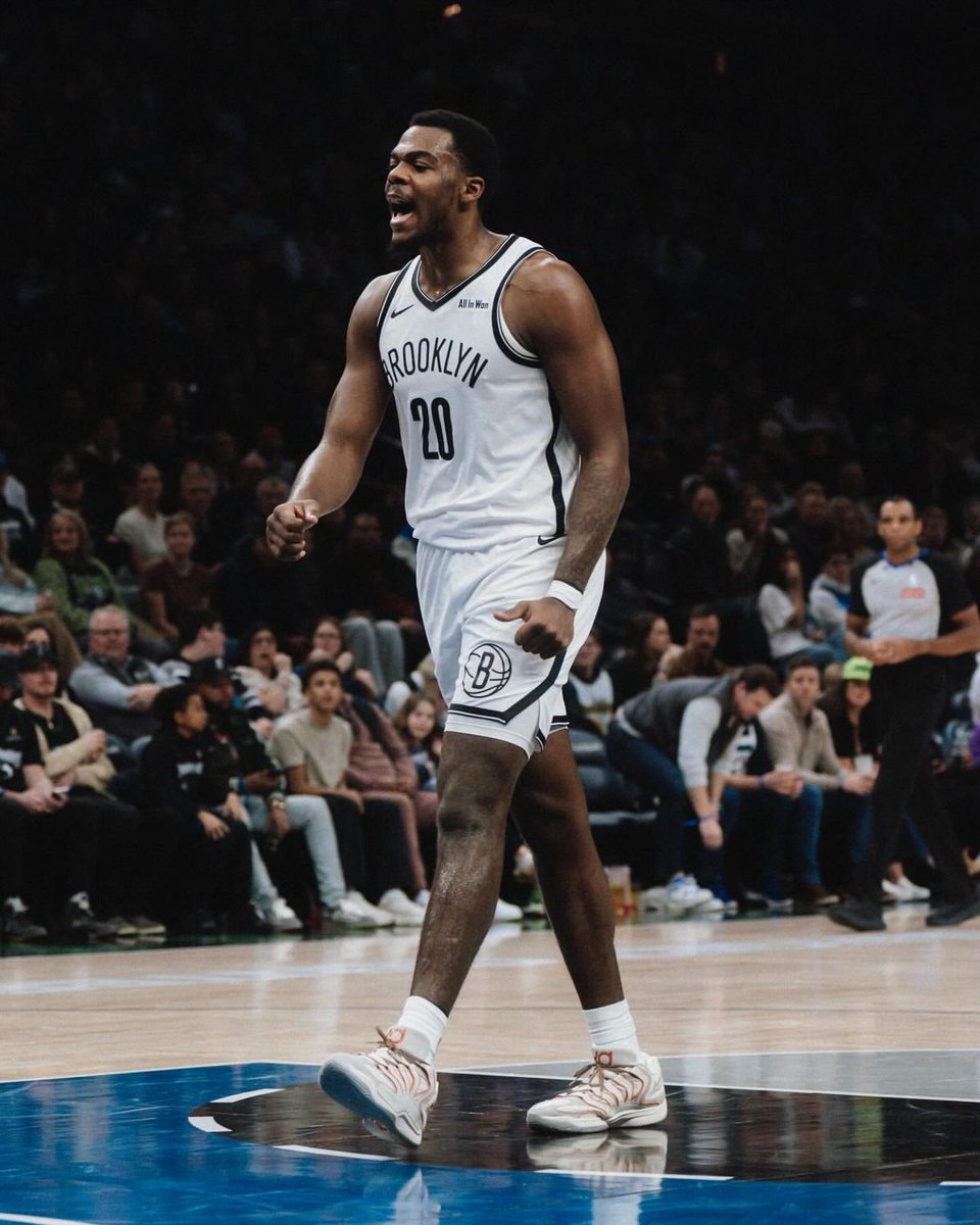 calebbets3's tweet image. Day'Ron Sharpe o19.5 PRA | PB -135

3.9.26 Play #2 | #NetsWorld

Nets are rolling out a sad team today with MPJ and Demin both OUT. We saw a similar lineup vs MEM earlier this season from BKN, where they had Demin but was missing MPJ. Clowney led the charge with 17 FGA, 15 of