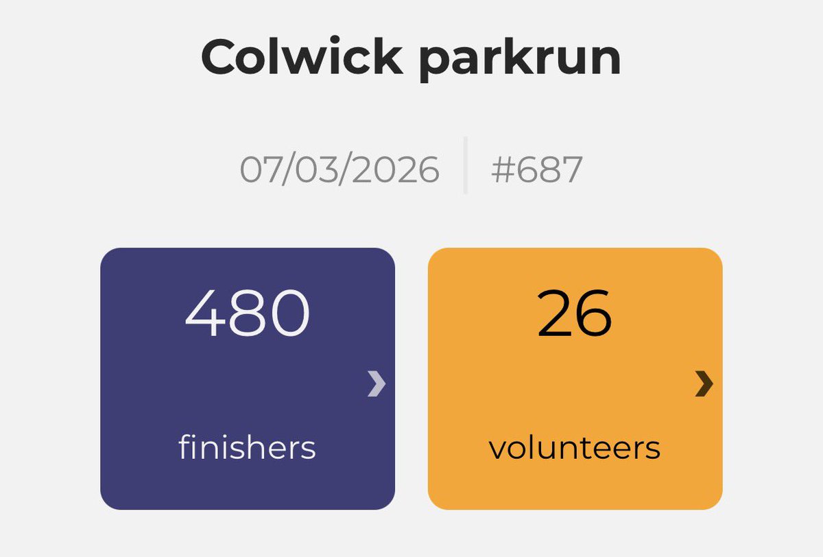 Colwick parkrun tweet media