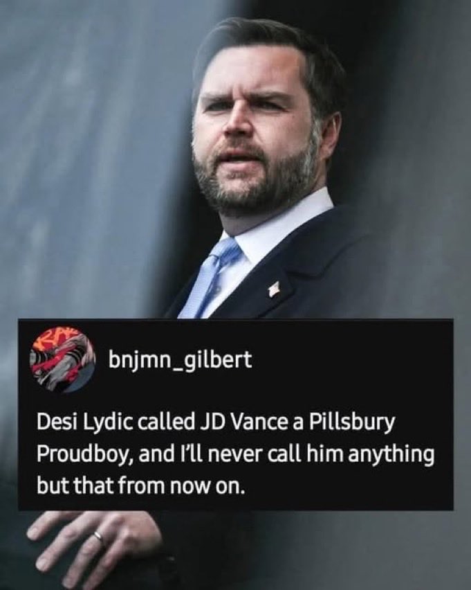 lisakrstin's tweet photo. #DemsUnited #DV1
“The Daily Show’s Desi Lydic’s sick burn of JD Vance will go down in history. https://t.co/P7r60W32Ir