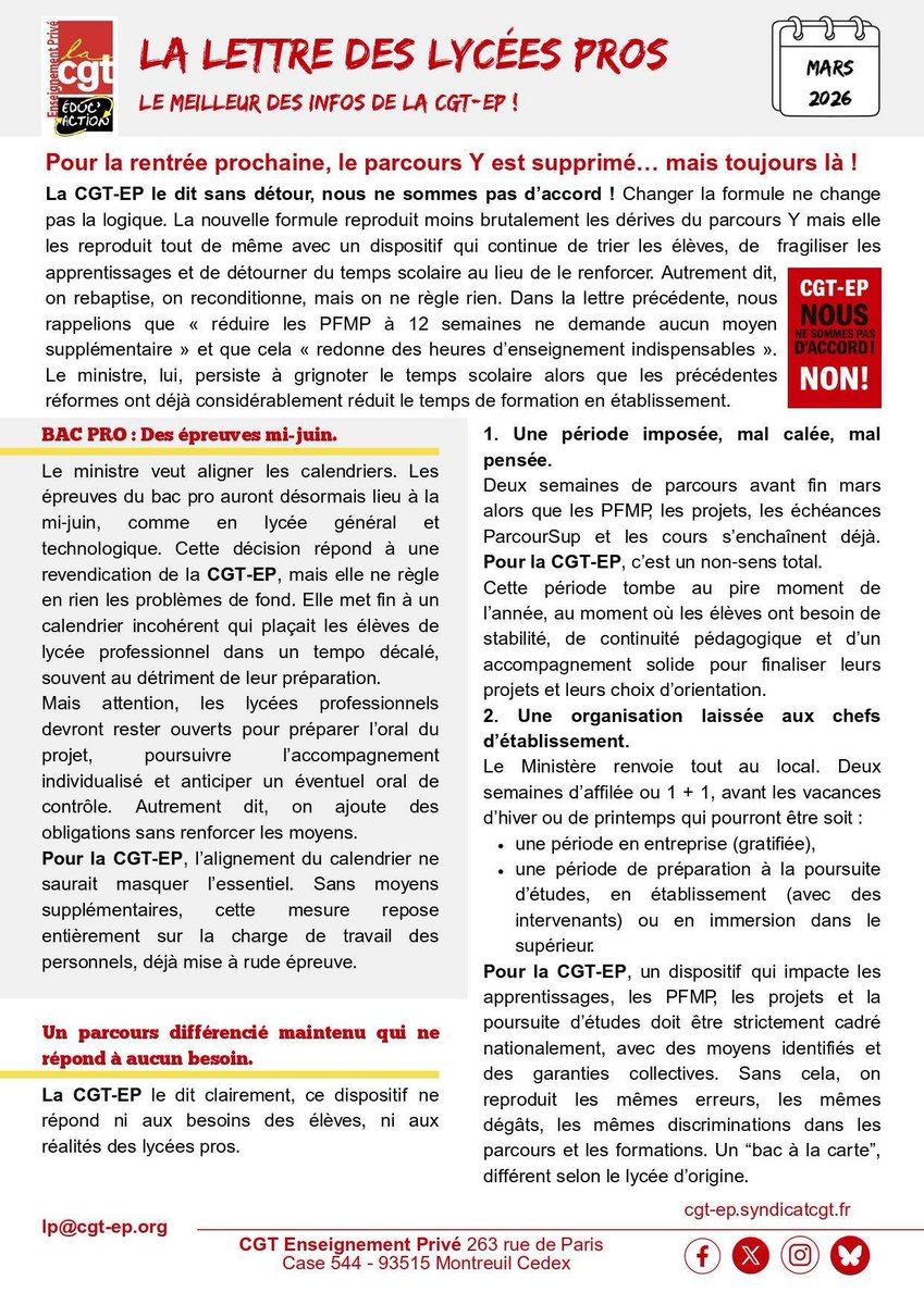 CGT Enseignement Privé tweet media