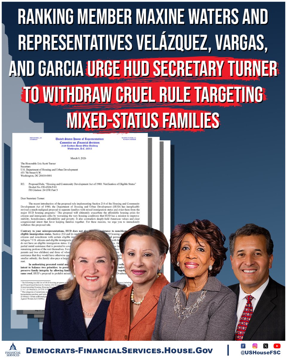 House Committee on Financial Services - Democrats tweet media