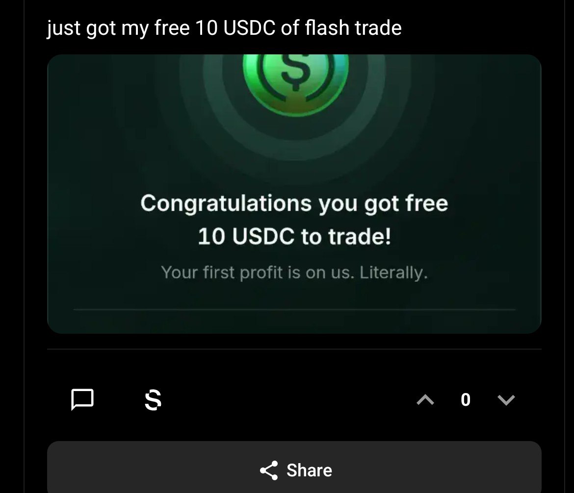 Skribesocial's tweet photo. NEW PERK ON @solanamobile JUST POSTED ON SKRIBE

 > free 10 USDC on @FlashTrade to trade!

Seek. https://t.co/iNwf68ltF8